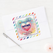 Patiëntenzorgwerk van Hartzorgverlener Vierkante Sticker (Envelop)