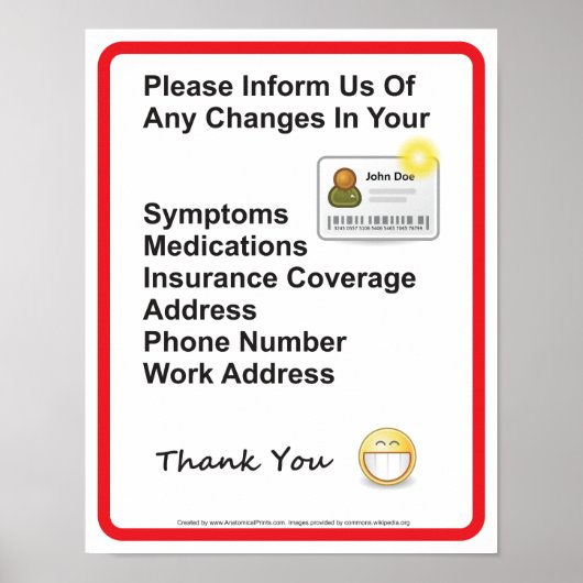 Patiëntgegevens arts wandsignalering poster (Voorkant)