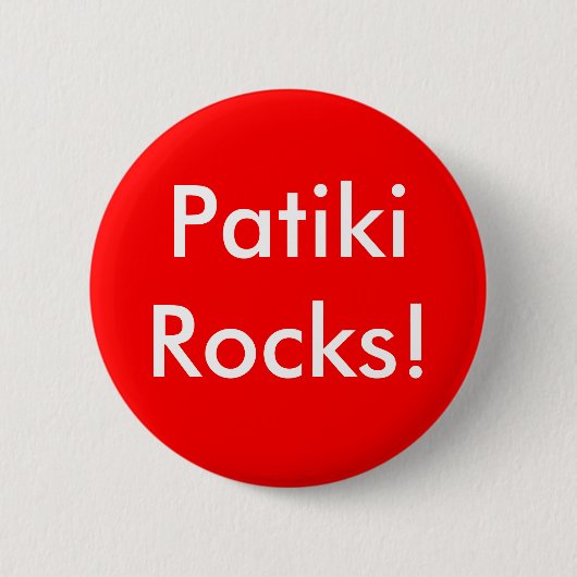 Patiki Rocks. Ronde Button 5,7 Cm (Voorkant)