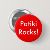 Patiki Rocks. Ronde Button 5,7 Cm (Voorkant /achterkant)