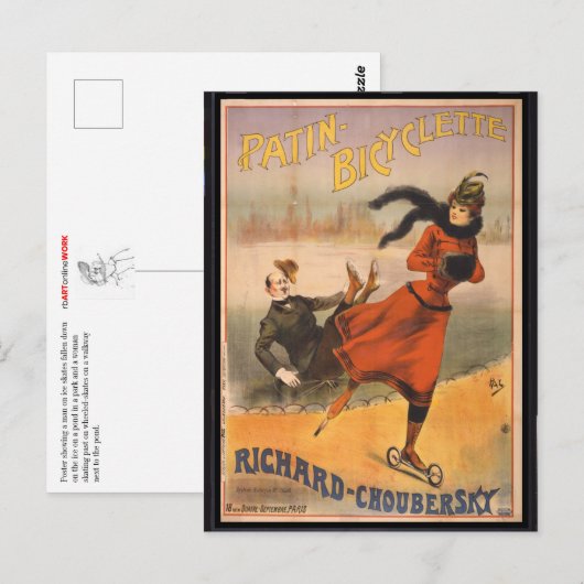 Patin - Bicyclette Briefkaart (Voorkant / Achterkant)
