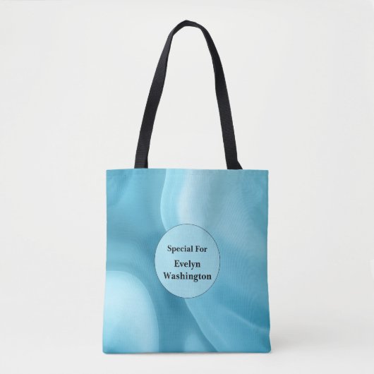 Patina Blau Zachte Gloed Gradiënt Abstract Tote Bag (Voorkant)
