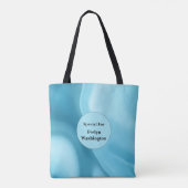 Patina Blau Zachte Gloed Gradiënt Abstract Tote Bag (Achterkant)
