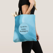 Patina Blau Zachte Gloed Gradiënt Abstract Tote Bag (Dichtbij)