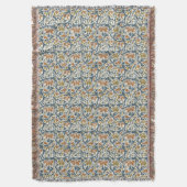 Patina Blauw & Koperen Blad Deken (Voorkant Verticaal)