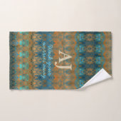 Patina - blauwe blauwgroen roestachtige aangepaste bad handdoek (Handdoek)