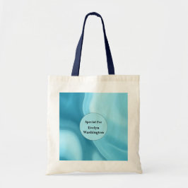 Patina Blue Soft Glow Gradient Abstract Tote Bag