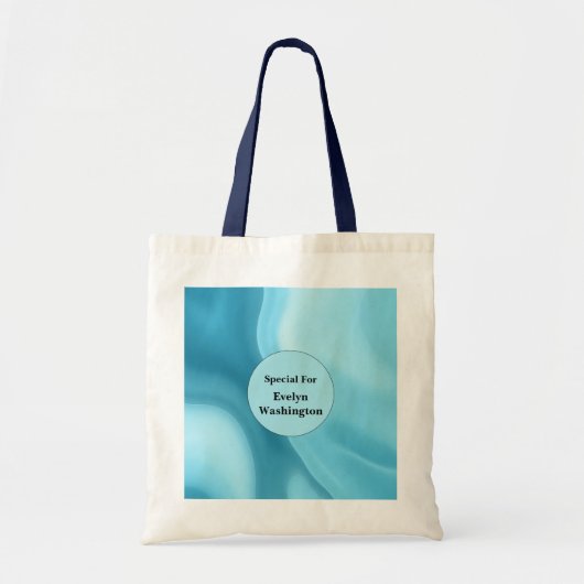Patina Blue Soft Glow Gradient Abstract Tote Bag (Voorkant)