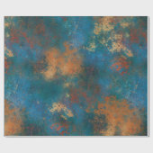 Patina Copper Distressed Turquoise  Cadeaupapier (Vlak)