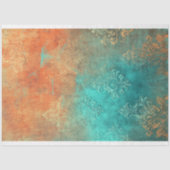 Patina Damask, verweerde patronen achtergrond Tissuepapier (Voorkant)