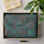 Patina en Roest Damast Turquoise Tissuepapier (Geschenk)