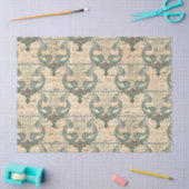 Patina Harps en Muzieknoten over de ontkoppeling v Tissuepapier (Craft)