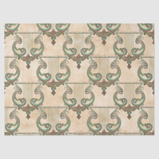Patina Harps op Tan Decoupage Tissuepapier (Voorkant)