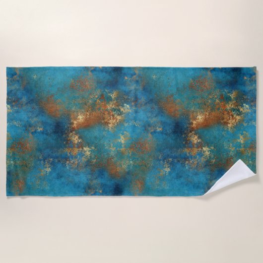 Patina koper verontruste blik strandlaken (Voorkant)