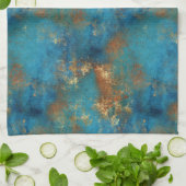 Patina koper verontruste blik theedoek (Gevouwen)