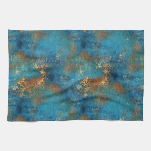 Patina koper verontruste blik theedoek (Horizontaal)