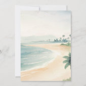 Patina Ocean Shoreline Elegante bruiloft Kaart (Achterkant)