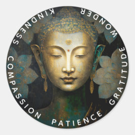 PATINA VAN VREDE | MEDITATIE PORTRET RONDE STICKER