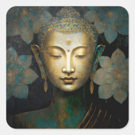 PATINA VAN VREDE | MEDITATIE PORTRET VIERKANTE STICKER