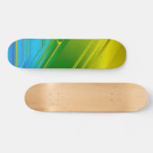 Patineta Abstracto Neón Amarillo Verde Y Azul Persoonlijk Skateboard (Horizontaal)