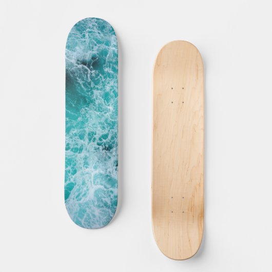 Patineta Blue Ocean waves Persoonlijk Skateboard (Voorkant)