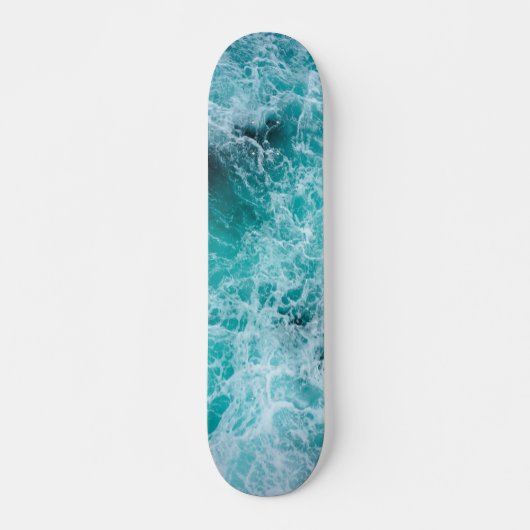 Patineta Blue Ocean waves Persoonlijk Skateboard (Voorkant)