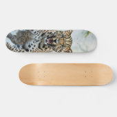 Patineta Leopardo Veloz Atacando Persoonlijk Skateboard (Horizontaal)