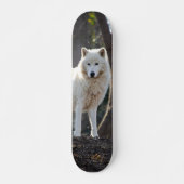 Patineta Lobo Blanco En El Bosque Persoonlijk Skateboard (Voorkant)
