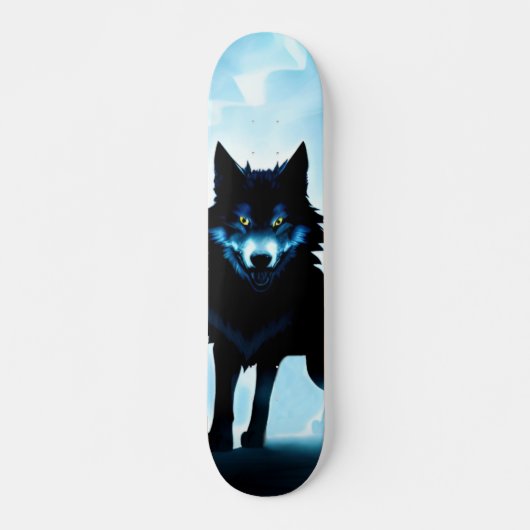 Patineta Lobo Salvaje Atento En Zona Fría Persoonlijk Skateboard (Voorkant)