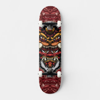 Patineta Máscara guerrero Leon Persoonlijk Skateboard