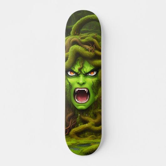 Patineta Monstruo De Medusa Verde Persoonlijk Skateboard (Voorkant)