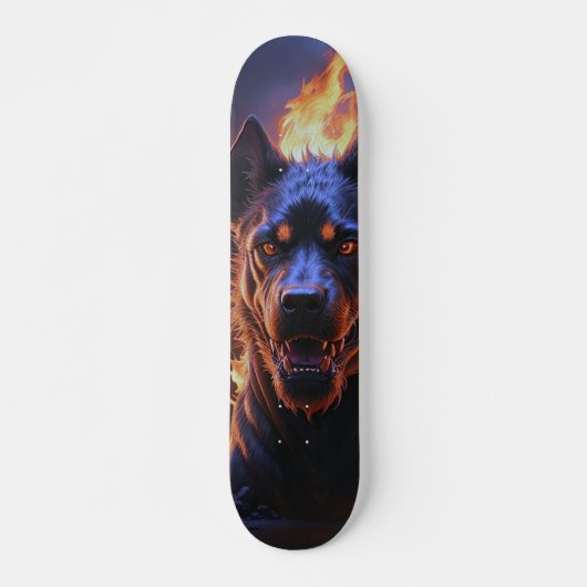 Patineta Perro Negro Infernal Persoonlijk Skateboard (Voorkant)