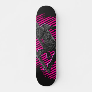 Patineta Silueta De Patinadora Saltando Persoonlijk Skateboard