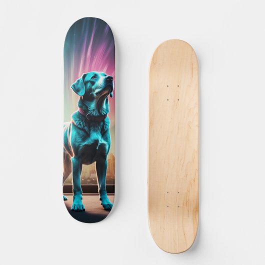 Patineta Temible Gran Perro Observando Persoonlijk Skateboard (Voorkant)
