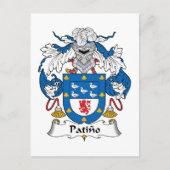 Patino Family Crest Briefkaart (Voorkant)