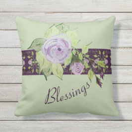 Patio accent in Paarse en groene Buitenkussen