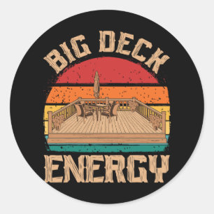 Patio Big Deck Energie Grillen Outdoor Vlees BBQ Ronde Sticker