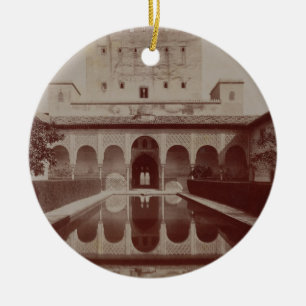 Patio de los Arrayanes, Alhambra, c.1875-80 (sepia Keramisch Ornament