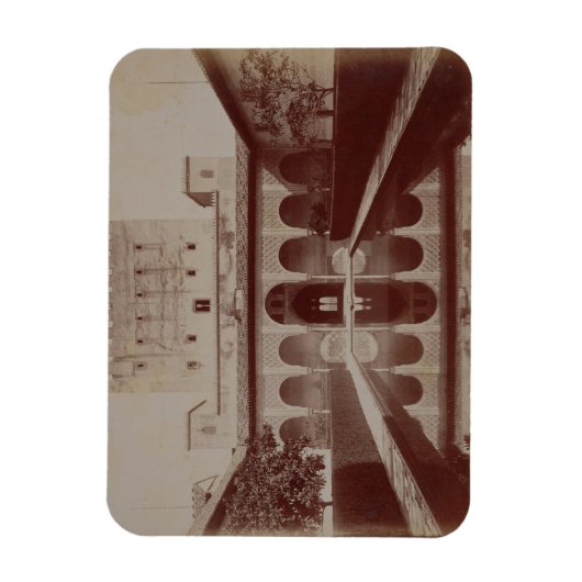 Patio de los Arrayanes, Alhambra, c.1875-80 (sepia Magneet (Verticaal)