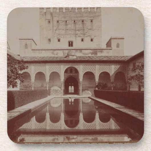 Patio de los Arrayanes, Alhambra, c.1875-80 (sepia Onderzetter (Voorkant)
