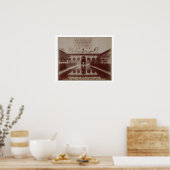 Patio de los Arrayanes, Alhambra, c.1875-80 (sepia Poster (Keuken)