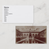 Patio de los Arrayanes, Alhambra, c.1875-80 (sepia Visitekaartje (Voorkant / Achterkant)