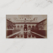 Patio de los Arrayanes, Alhambra, c.1875-80 (sepia Visitekaartje (Achterkant)