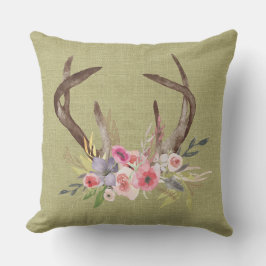 Patio Kussen Herten Antlers en Wildflower Design