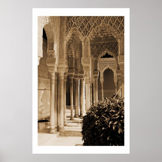 Patio of the Lions, Alhambra Palace Poster (Voorkant)
