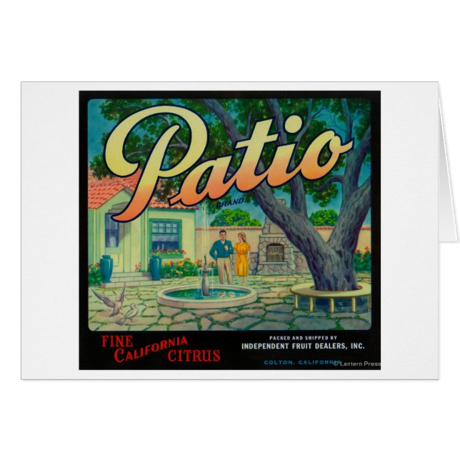 Patio Oranje LabelColton, CA (Voorkant Horizontaal)