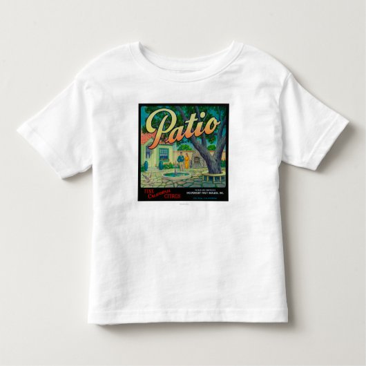 Patio Oranje LabelColton, CA Kinder Shirts (Voorkant)