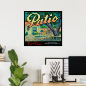 Patio Oranje LabelColton, CA Poster (Thuiskantoor)