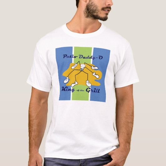 Patio Papa-O King of the Grill T-Shirt (Voorkant)