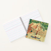 Patio Paraplu Huis Landschap Moderne Kunst Derde J Notitieboek (Binnen)